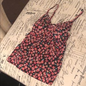 Spaghetti strap floral shirt